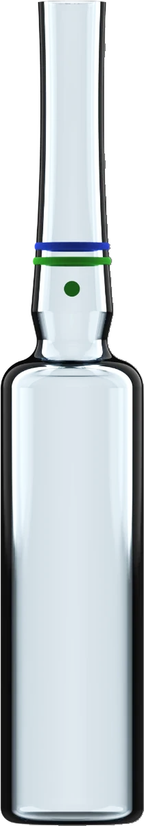 Clear Type I borosilicate glass ampoule