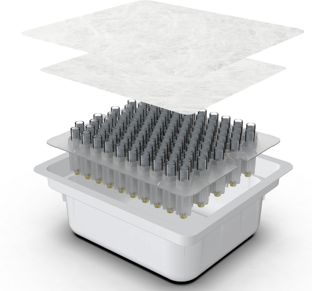 KAISHA Pharma sterile cartridges in a nest & tub presentation