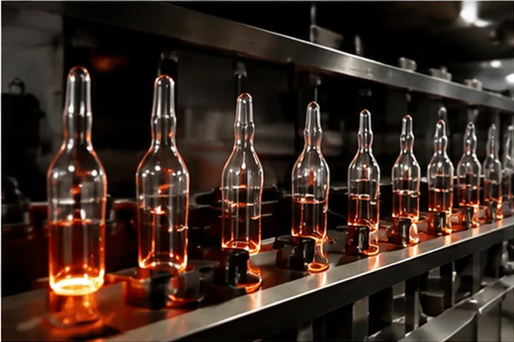 Ampoules on the forming line