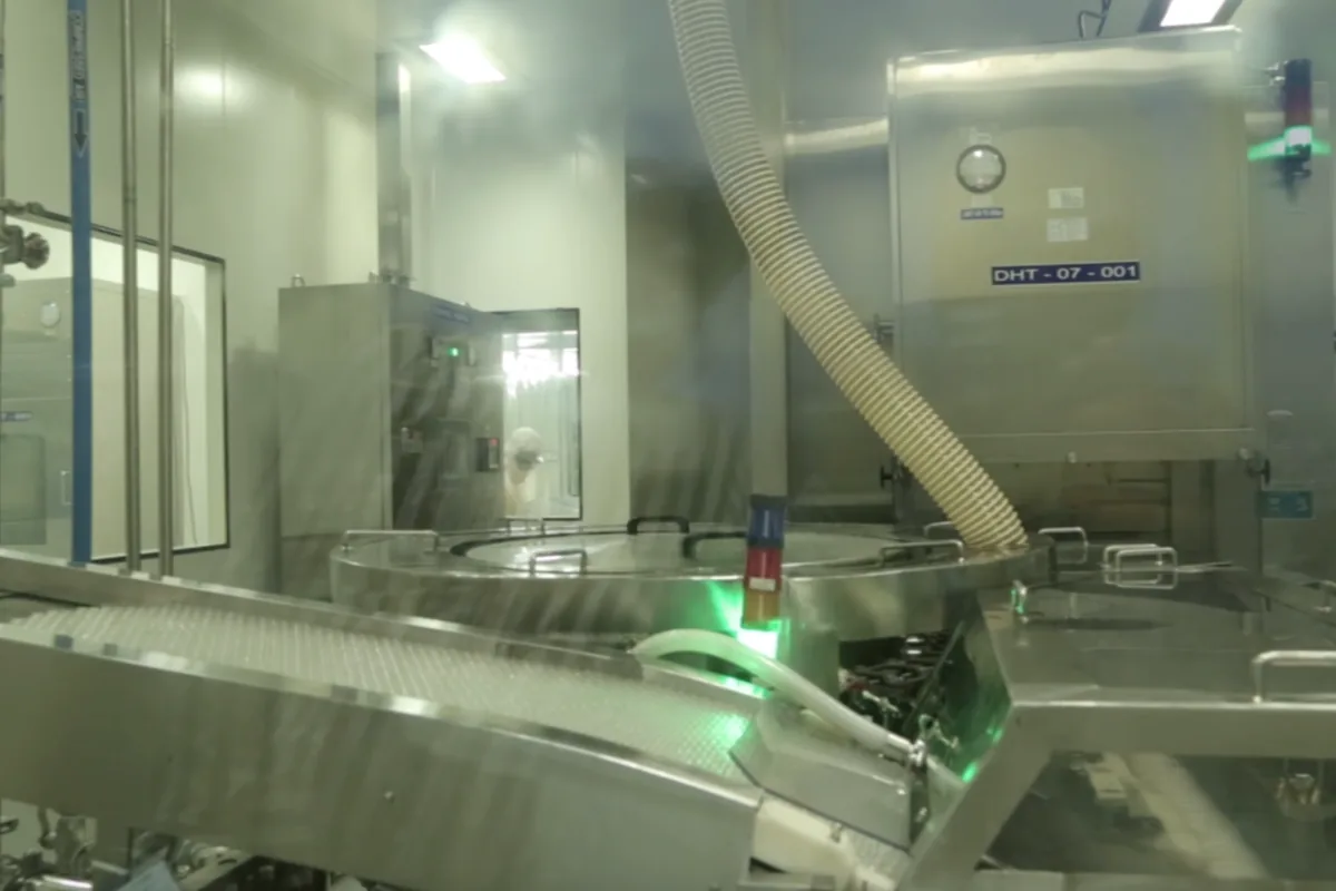 The vial siliconization line